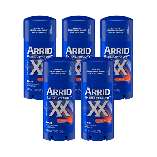 Arrid XX Extra Extra Dry Solid Antiperspirant Deodorant, Regular, 2.6 oz. (Pack of 5) Beauty and Personal Care Arrid