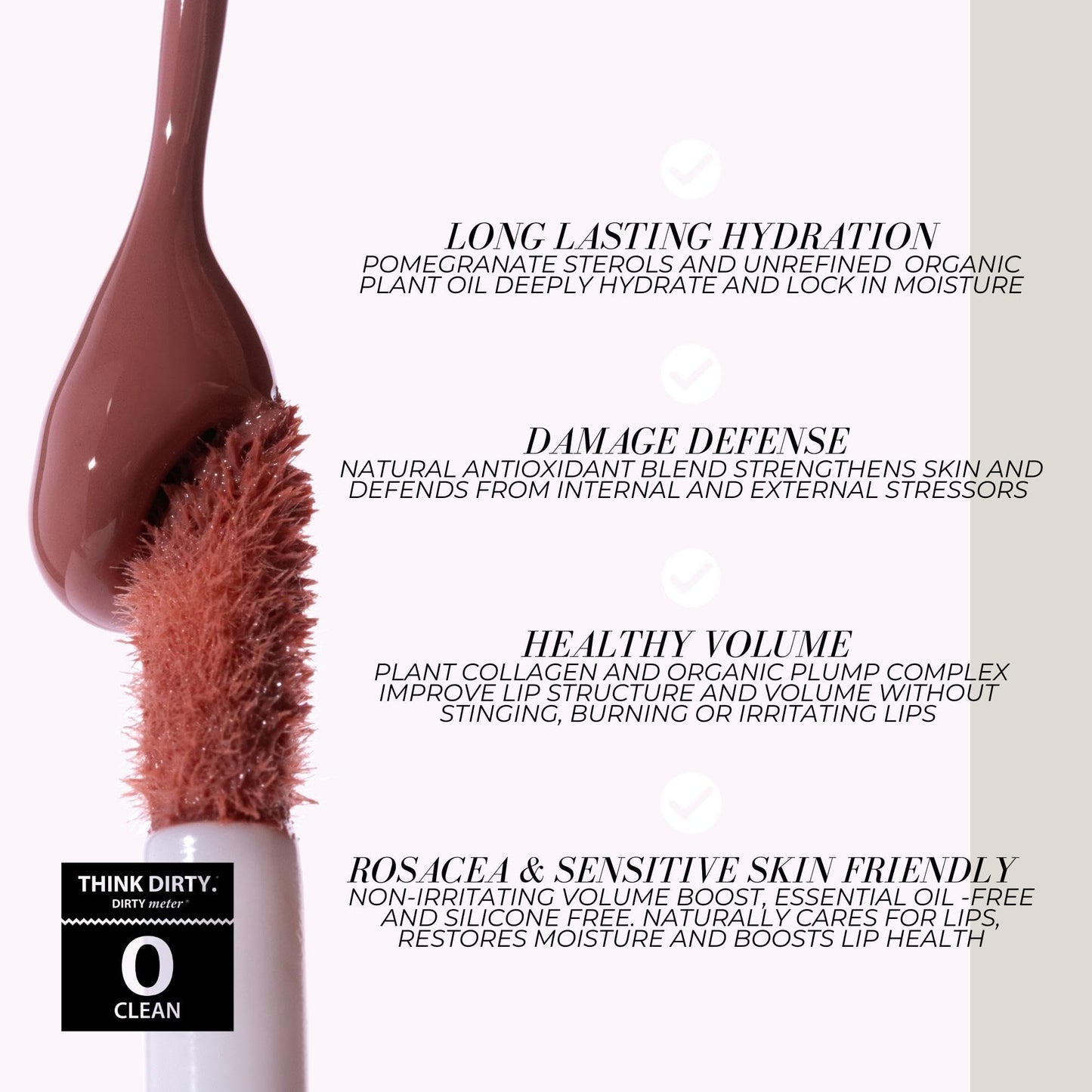 FITGLOW Beauty Lip Colour Serum | Hydrating Lip Gloss | Plumping Anti-Aging Lip Treatment | Natural Shine with Pomegranate Sterols & Collagen | Beauty & Personal Care FITGLOW
