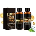 Keratin Shampoo and Conditioner Set, Travel Repair Hair Care Set for Damaged Hair, Intense Hydration, Frizz Control, Smoothing & Strengthening Beauty & Personal Care TUOSHITONG