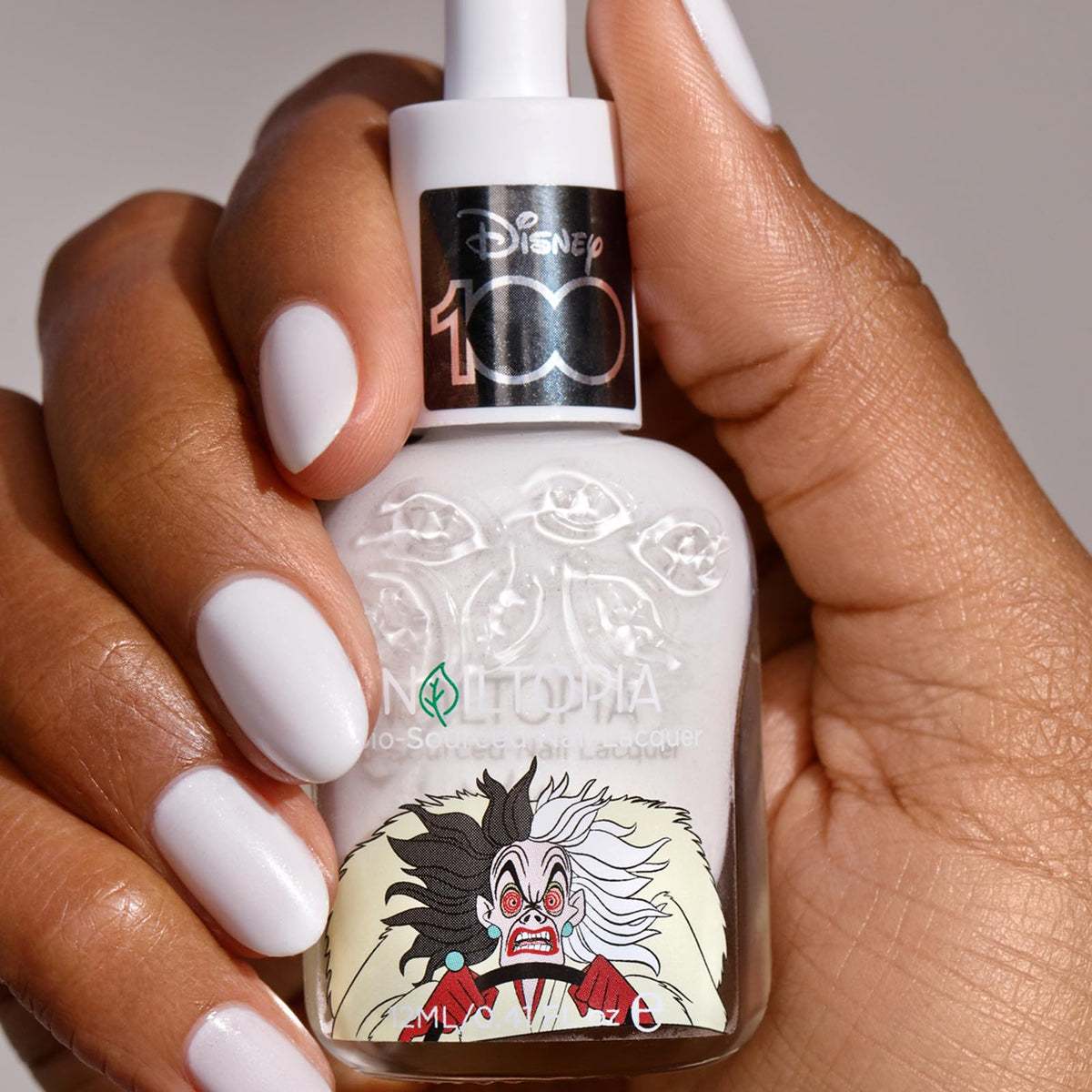 Nailtopia Bio-Sourced Chip Free Nail Lacquer Disney Collection, Cruella, 0.41 oz - All Natural - Vegan - Strengthening - Quick-Dry - Long Lasting