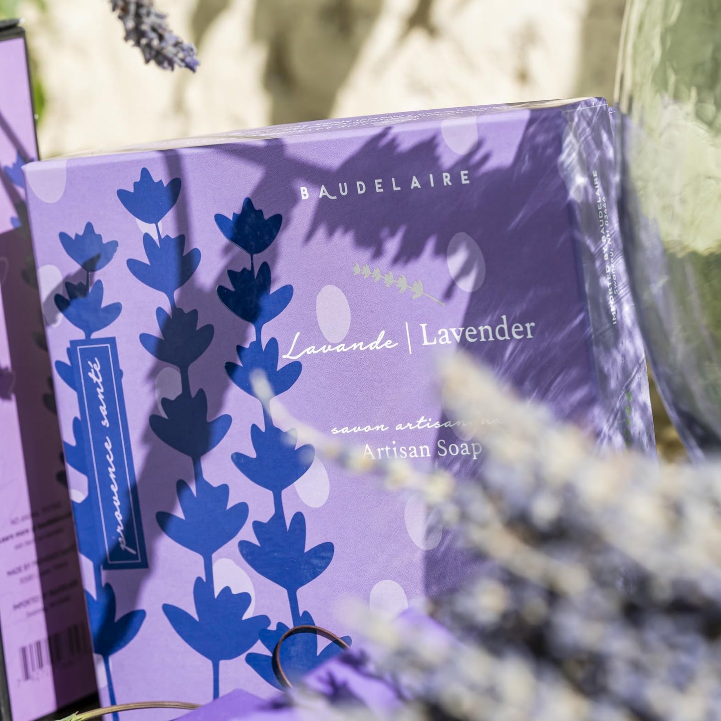 Provence Sante Luxury French Cleansing Bar - Moisturizing Shea Butter - Triple-milled Lavender Fragrance, 2.7oz 4-Bar Gift Box Beauty & Personal Care Provence Sante