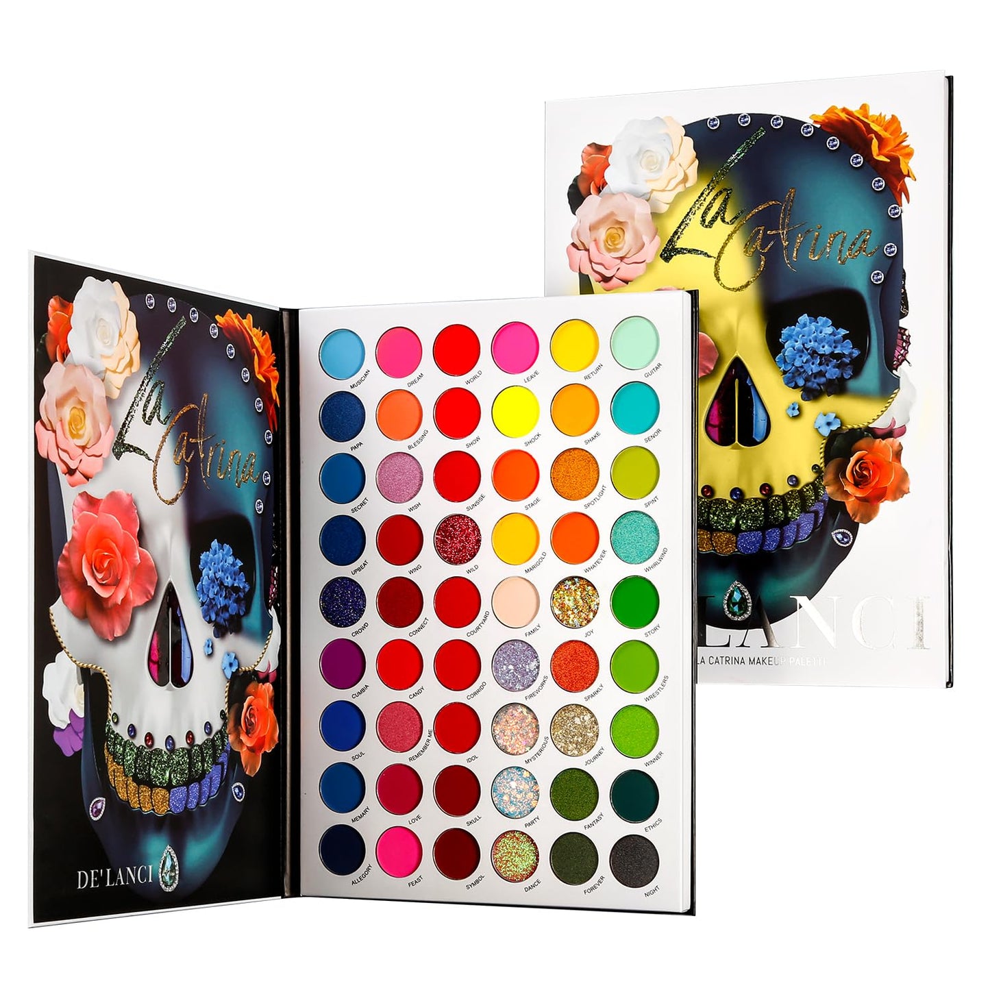 Afflano Colorful Rainbow Eyeshadow Palette High Pigment 54 Color, Halloween Eyeshadow Makeup Palette Sombras de Ojos, Neon Glow in Dark Eye Shadow Beauty & Personal Care Afflano