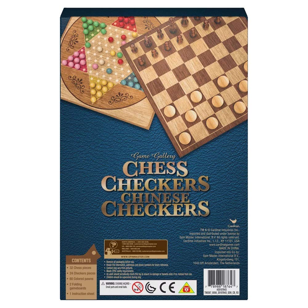 Game Gallery Chess, Checkers and Chinese Checkers Board Game Set Beauty & Personal Care Birsppy