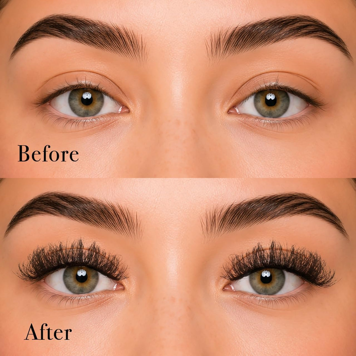 VLuxe Real Mink DD Curl Eyelashes, 100% Real Mink Strip Lash, Dramatic Fluffy False Lashes Give Lifted Eye Look, Lightweight & Comfortable Extensions