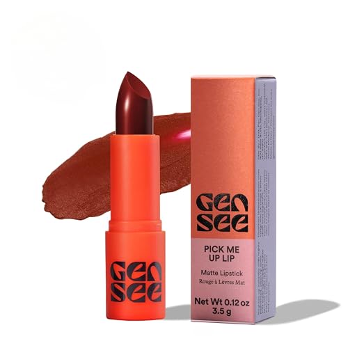 GEN SEE Pick Me Up Lip Matte Lipstick, Shi - Soft Matte Highly Pigmented Comfortable Long Wear Color, Vegan Cruelty-Free, Made in Italy Beauty & Personal Care GEN SEE