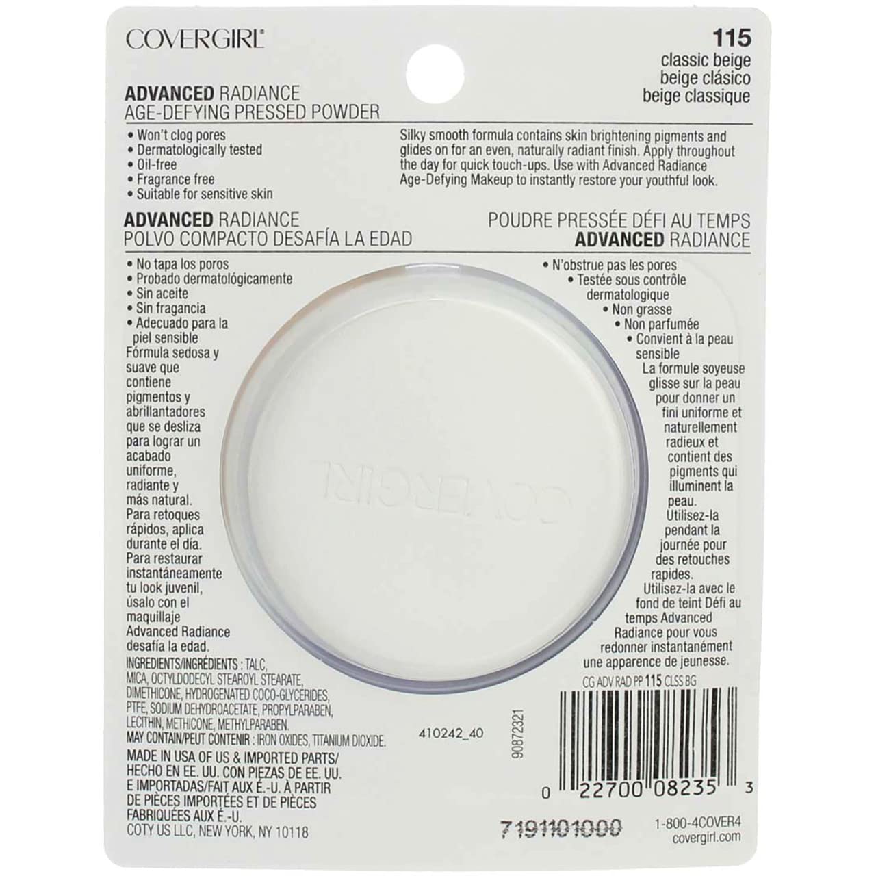 CoverGirl Advanced Radiance Age Defying Pressed Powder - Classic Beige (115) - 2 pk Beauty & Personal Care COVERGIRL