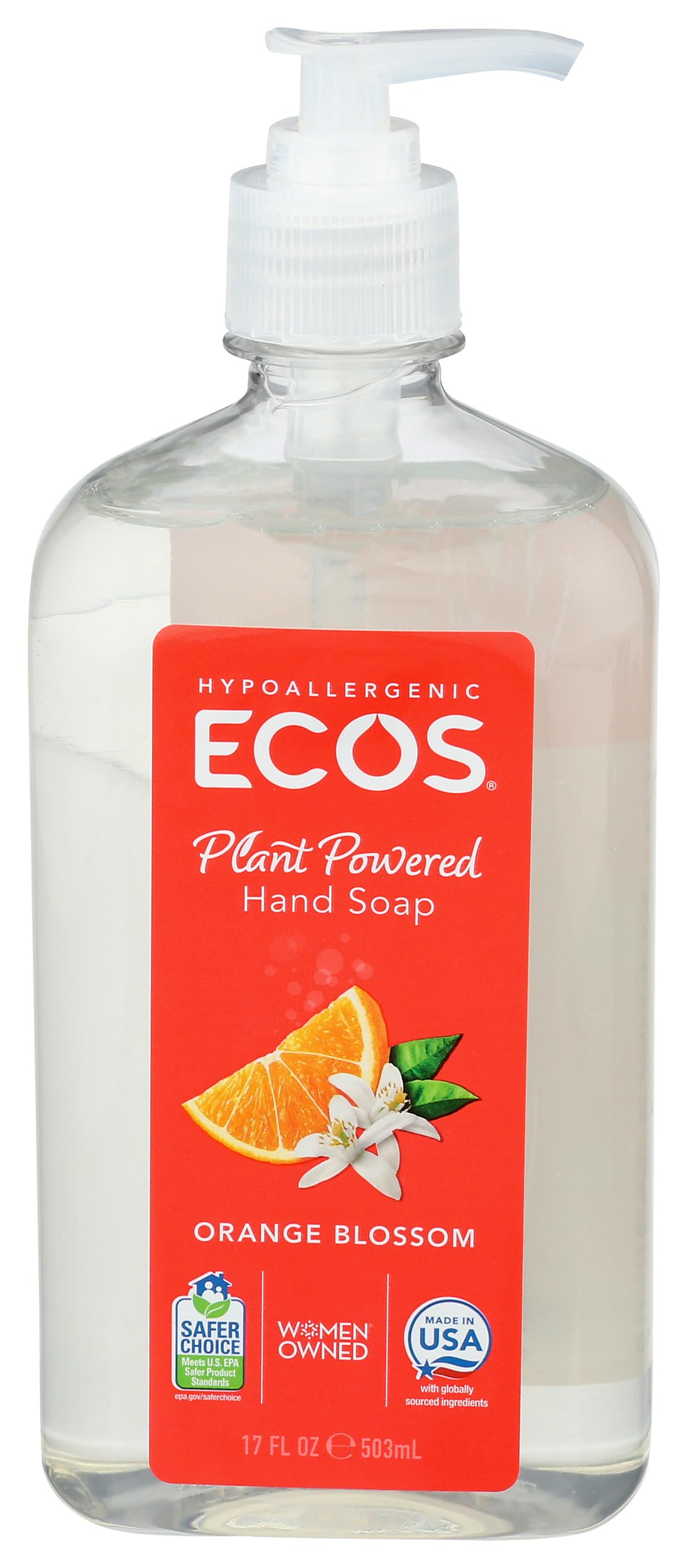 EARTH FRIENDLY PRODUCTS PL9484/6 Earth Friendly PL9664/06 Hand Soap, 17 Oz Bottle, Translucent, Liquid Earth Friendly Hand Soap, 17 Oz, Clear Beauty & Personal Care ECOS