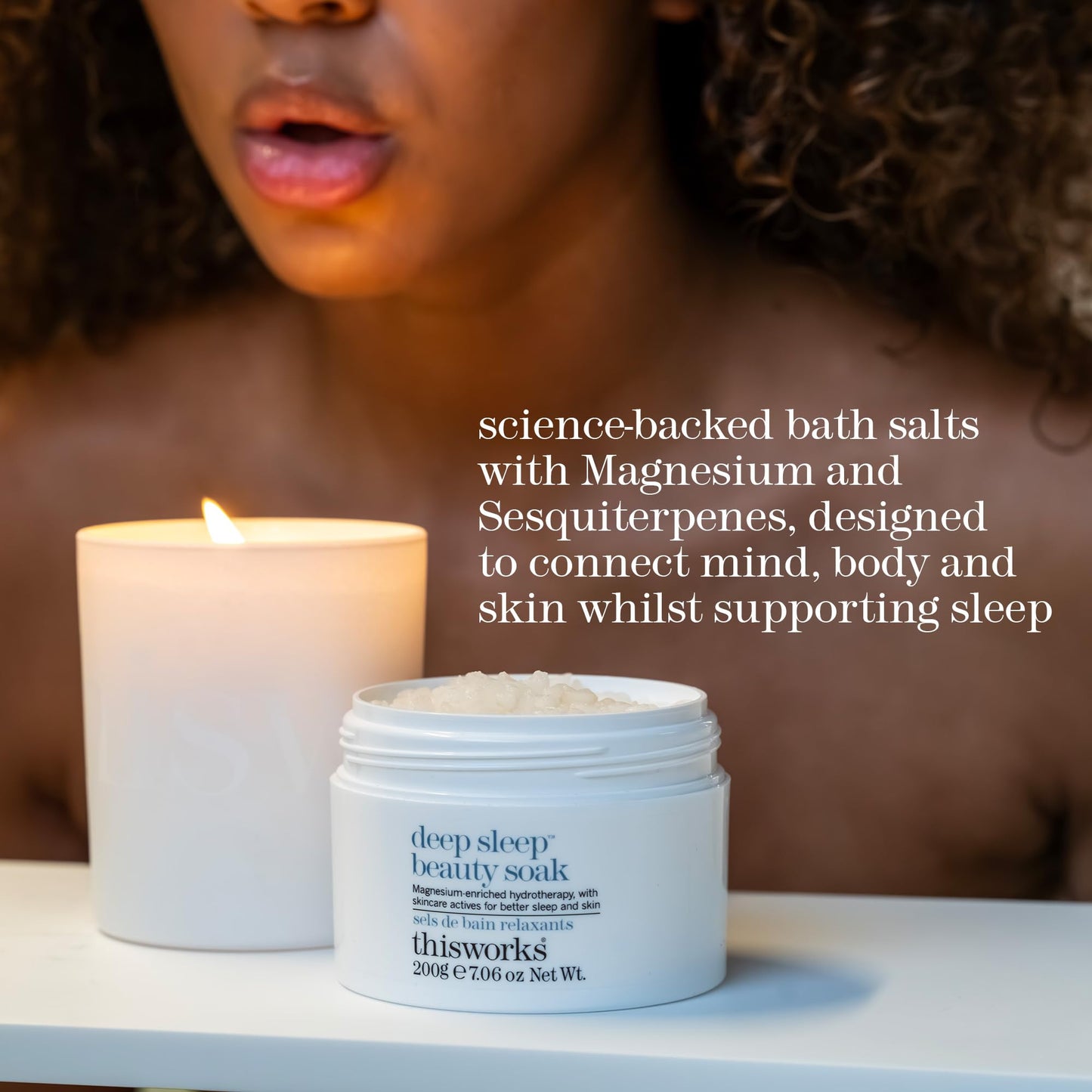 This Works Deep Sleep Beauty Bath Soak 200g - Luxury Bath Salts with Muscle Soothing Minerals Magnesium and Zinc, with Vitamin E for Brighter Skin Beauty and Personal Care THISWORKS