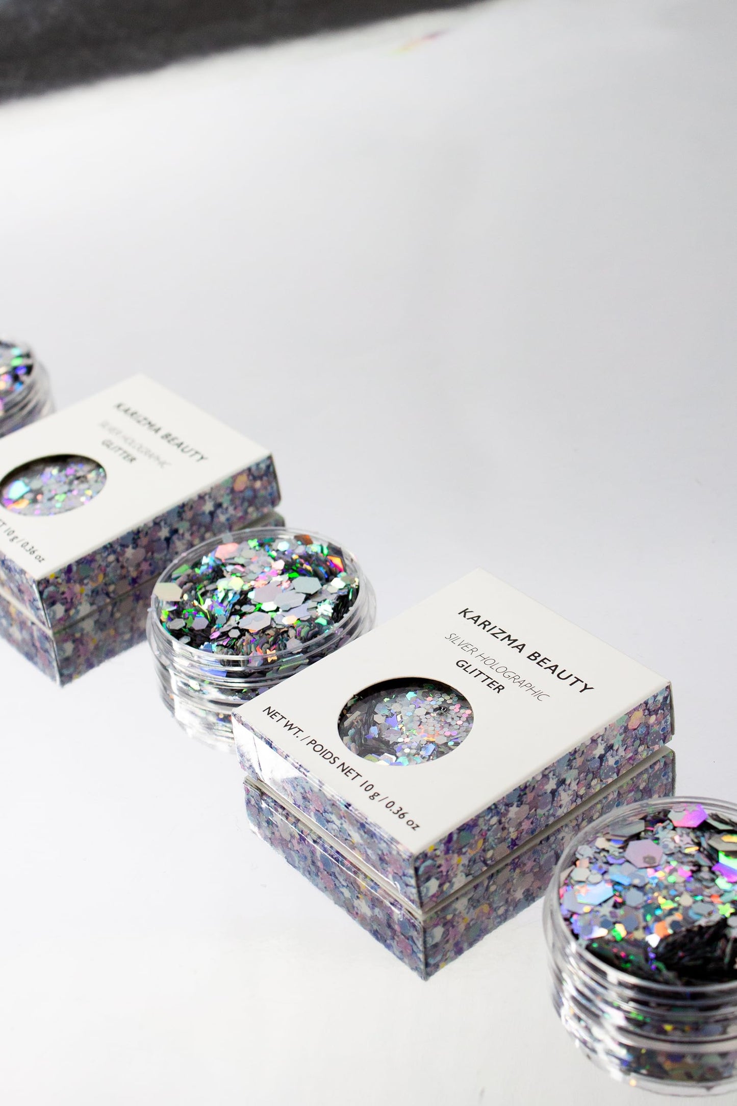 KARIZMA Holographic Silver Body Glitter. 10g Chunky Face, Hair, Eye and Body for Women. Rave, Festival Accessories, Cosmetic Makeup. Loose Set Beauty & Personal Care KARIZMA