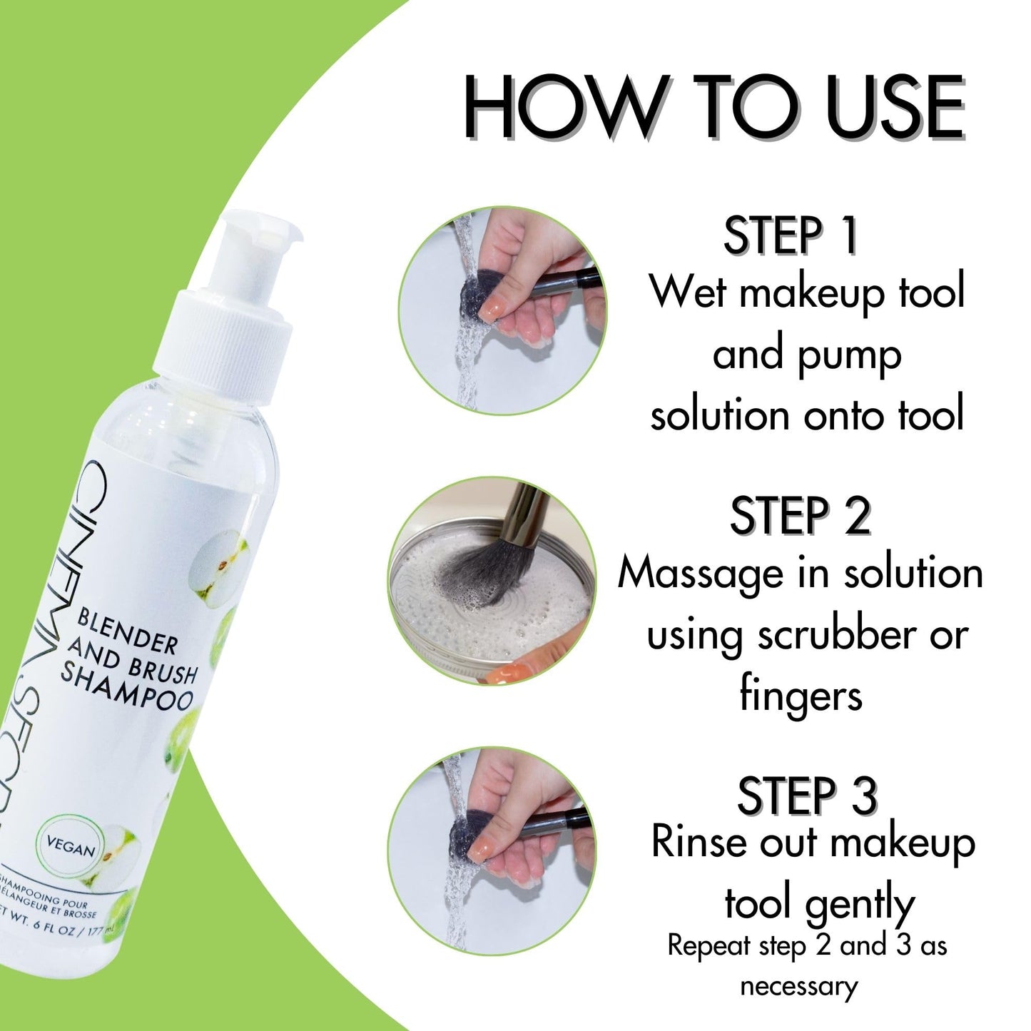 Cinema Secrets Vegan Makeup Brush Cleaner - Sponge & Makeup Brush Shampoo for Deep Cleansing - Removes Build-Up & Stains - Gentle & Cruelty-Free Beauty & Personal Care CINEMA SECRETS