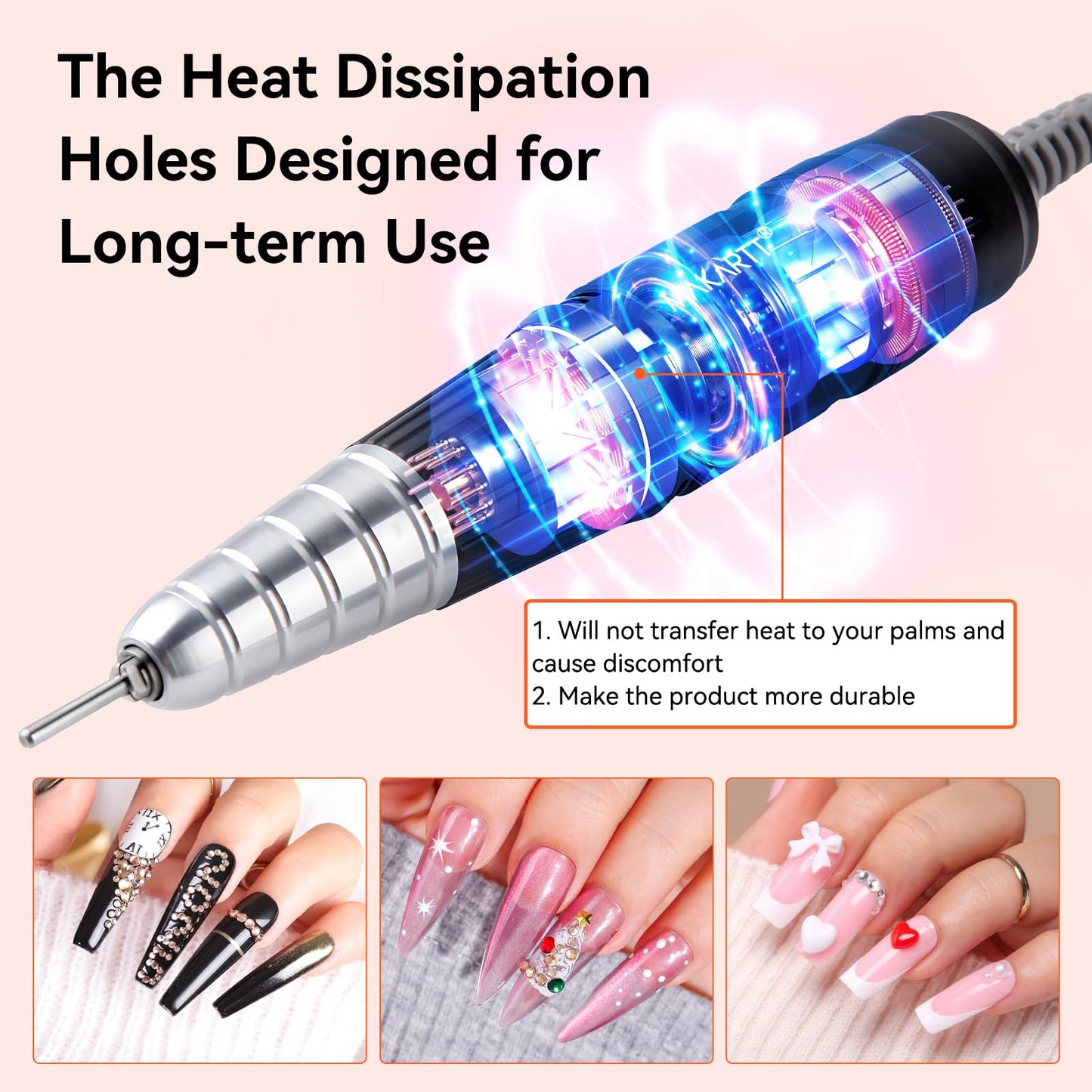 Makartt Nail Drill Handpiece for Up200 Machine:Professional Electric File Remove Gel Polish Poly Nail Gel Black B-05 Removing for Removing Acrylic Beauty & Personal Care Makartt