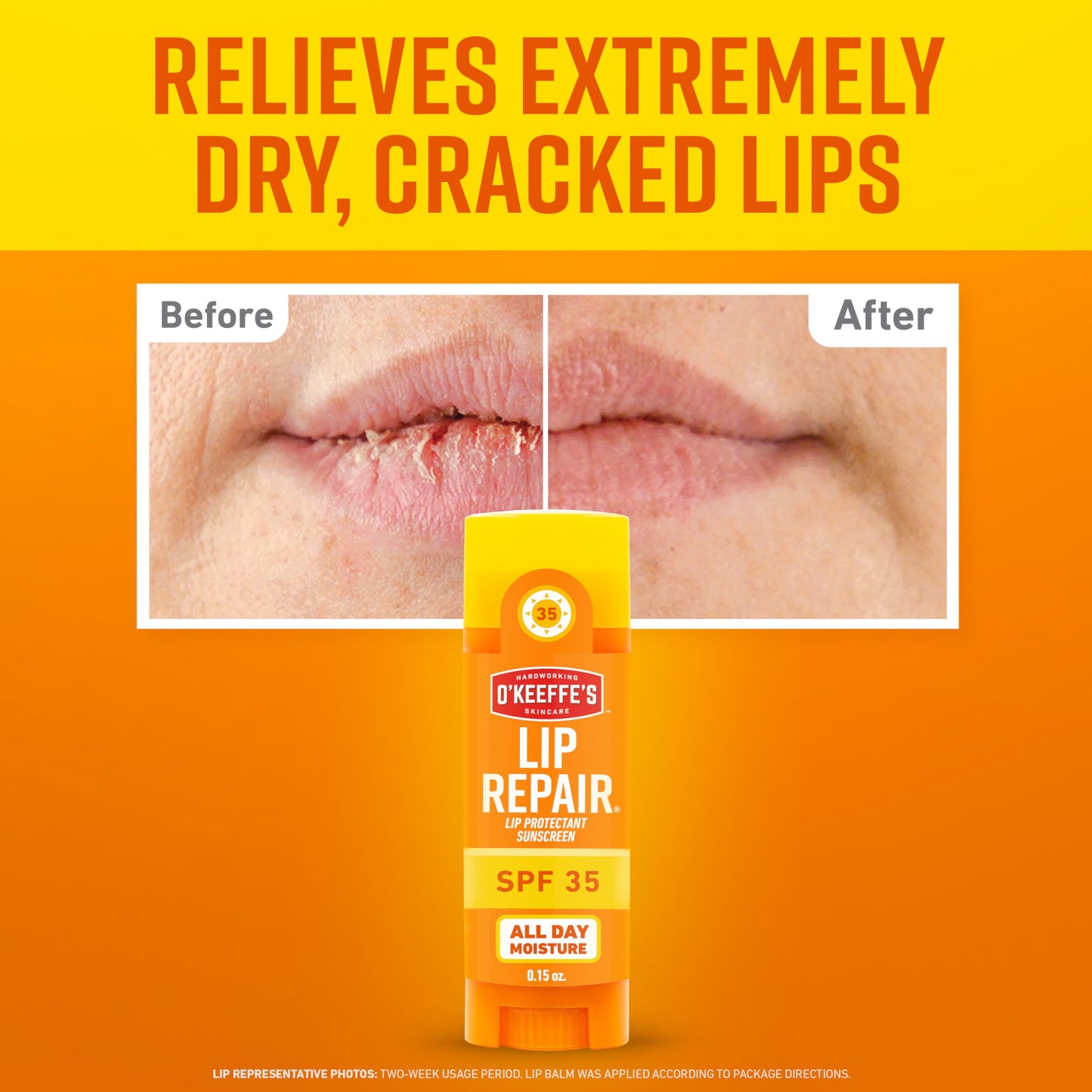 O'Keeffe's Lip Repair SPF 35 Lip Balm - Stick (3 Pack) - Sun-Safe Moisturizer for Extremely Cracked, Dry Lips Beauty & Personal Care O'Keeffe's