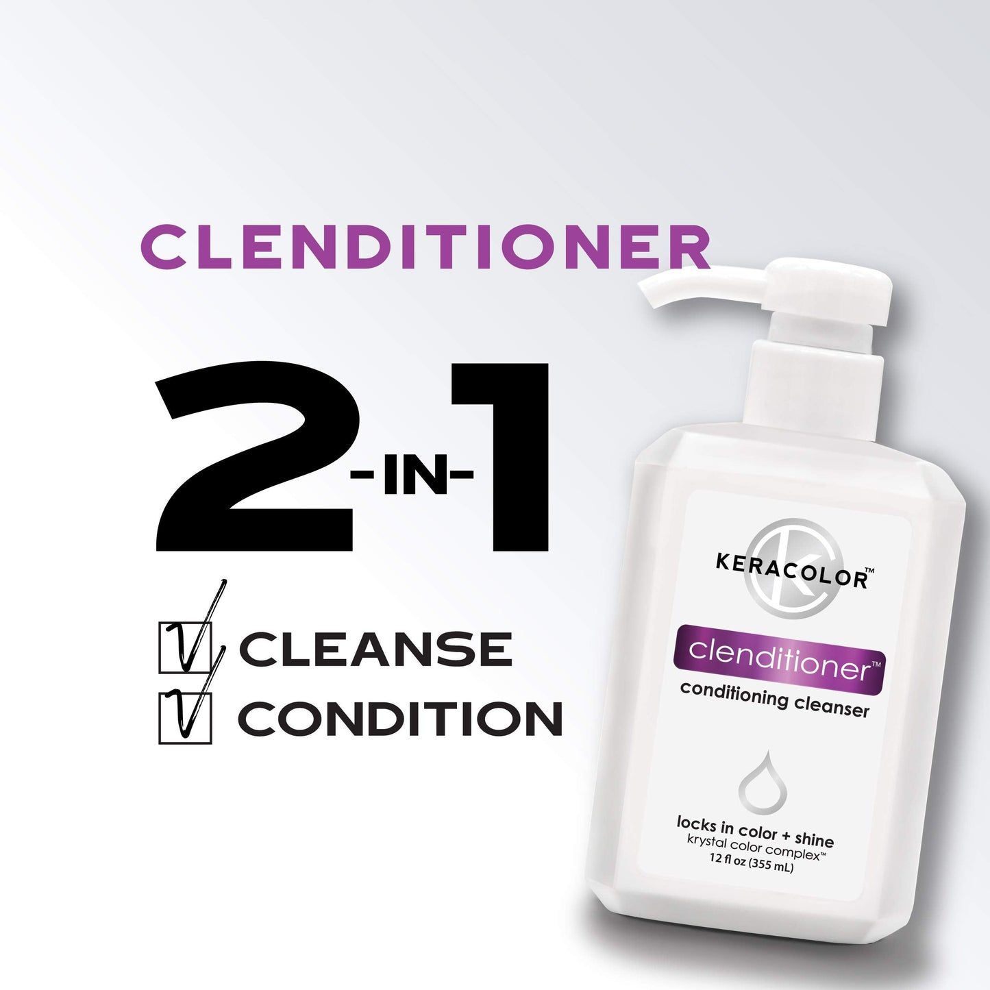 KERACOLOR Clenditioner Cleansing Conditioner Color Safe Prevents Fade - Replaces Your Shampoo, Keratin Infused, 33.8 Fl Oz Beauty & Personal Care KERACOLOR
