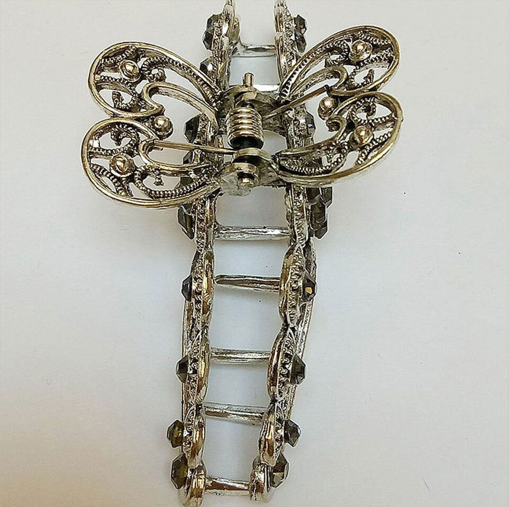 Numblartd Vintage Chic Rhinestone Large Size Fancy Hair Claw Jaw Clips Pins - Women Fashion Retro Metal Alloy Hair Catch Hair Updo Grip Hair Beauty & Personal Care Numblartd