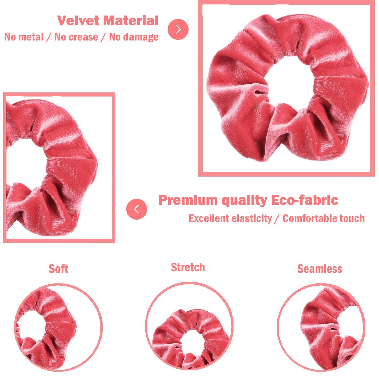 IVARYSS Scrunchies for Girls, 12 Pcs Velvet Scrunchies for Hair, Soft Ponytail Holder, Cute Colors Elastic Hair Bands for Teens and Women Beauty and Personal Care IVARYSS