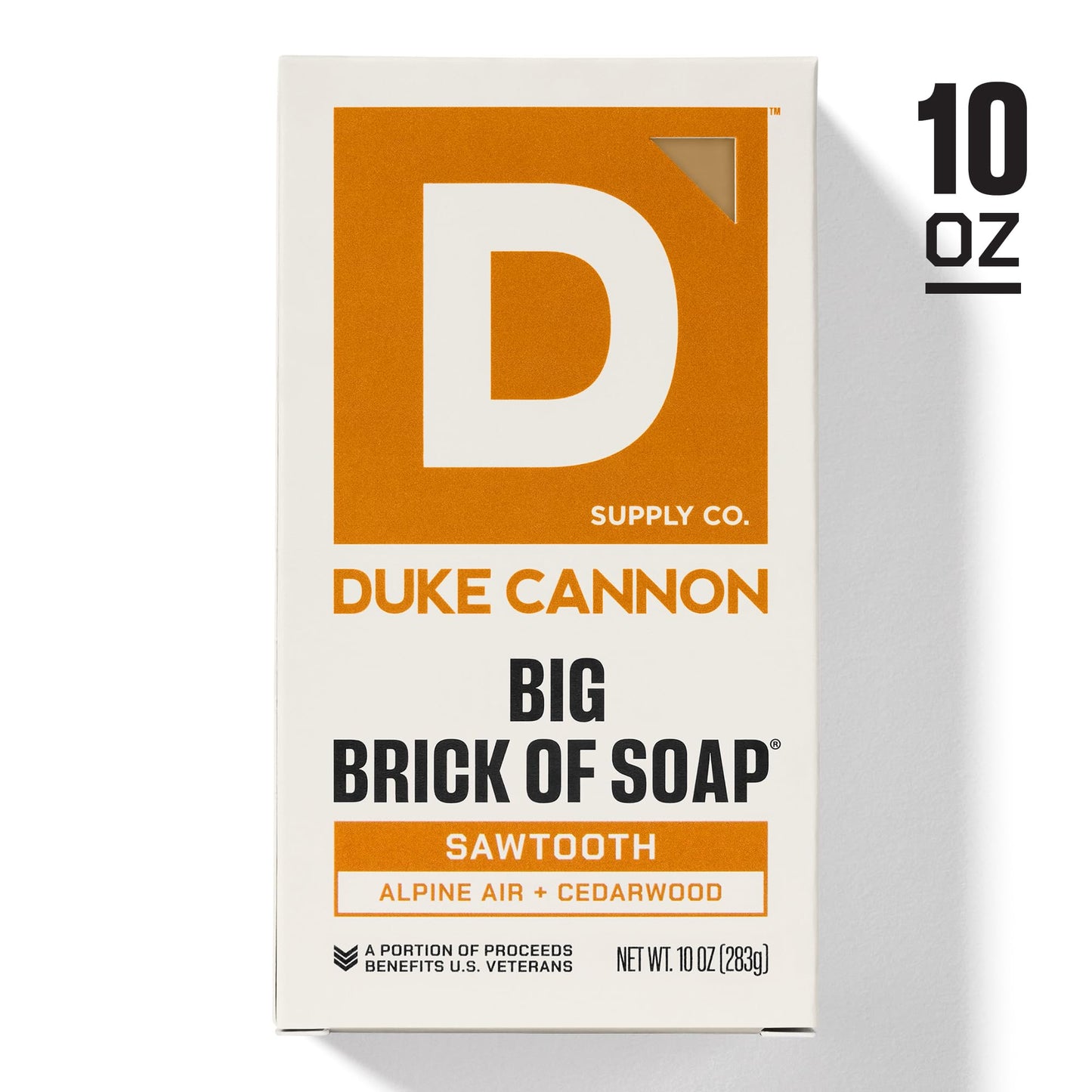 Duke Cannon Sawtooth Big Brick of Soap 4-Pack, 10 oz Each - Alpine Air & Cedarwood Scent, Large Triple-Milled Bar Soap for Men, Long-Lasting Beauty & Personal Care Duke Cannon Supply Co.