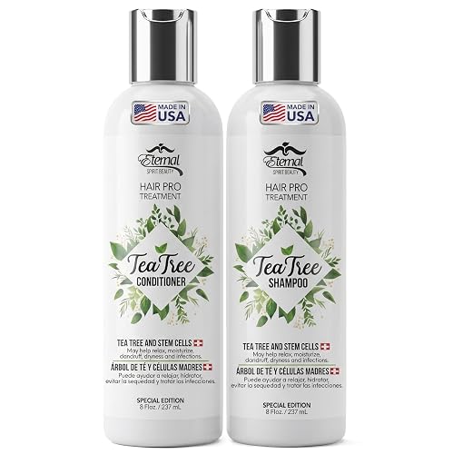 Eternal Spirit Beauty Hair Pro Tea Tree Set - Shampoo & Conditioner with Stem Cells, Argan Oil & Keratin - Revitalizing Scalp Care & Intensive Beauty & Personal Care Eternal Spirit Beauty