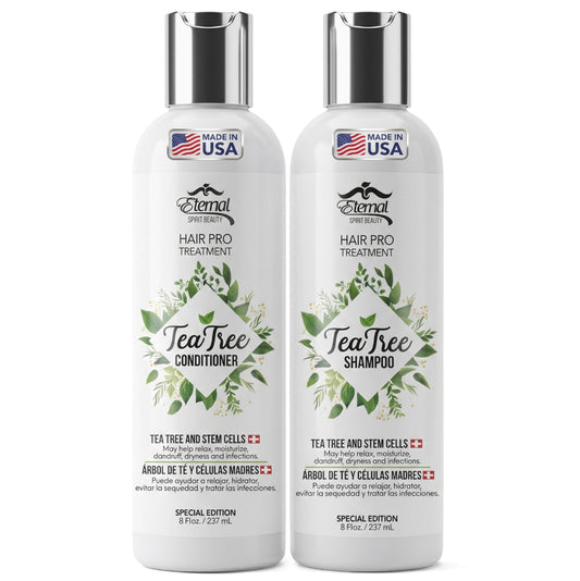 Eternal Spirit Beauty Hair Pro Tea Tree Set - Shampoo & Conditioner with Stem Cells, Argan Oil & Keratin - Revitalizing Scalp Care & Intensive Beauty & Personal Care Eternal Spirit Beauty