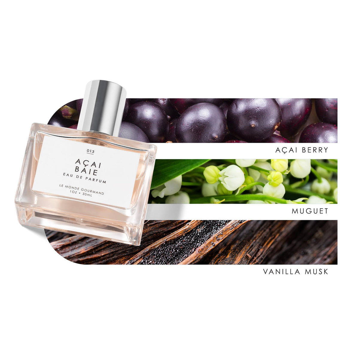 Le Monde Gourmand Açai Baie Eau de Parfum - 1 fl oz (30 ml) - Vanilla, Berry, Muguet Perfume Notes Beauty & Personal Care Le Monde Gourmand