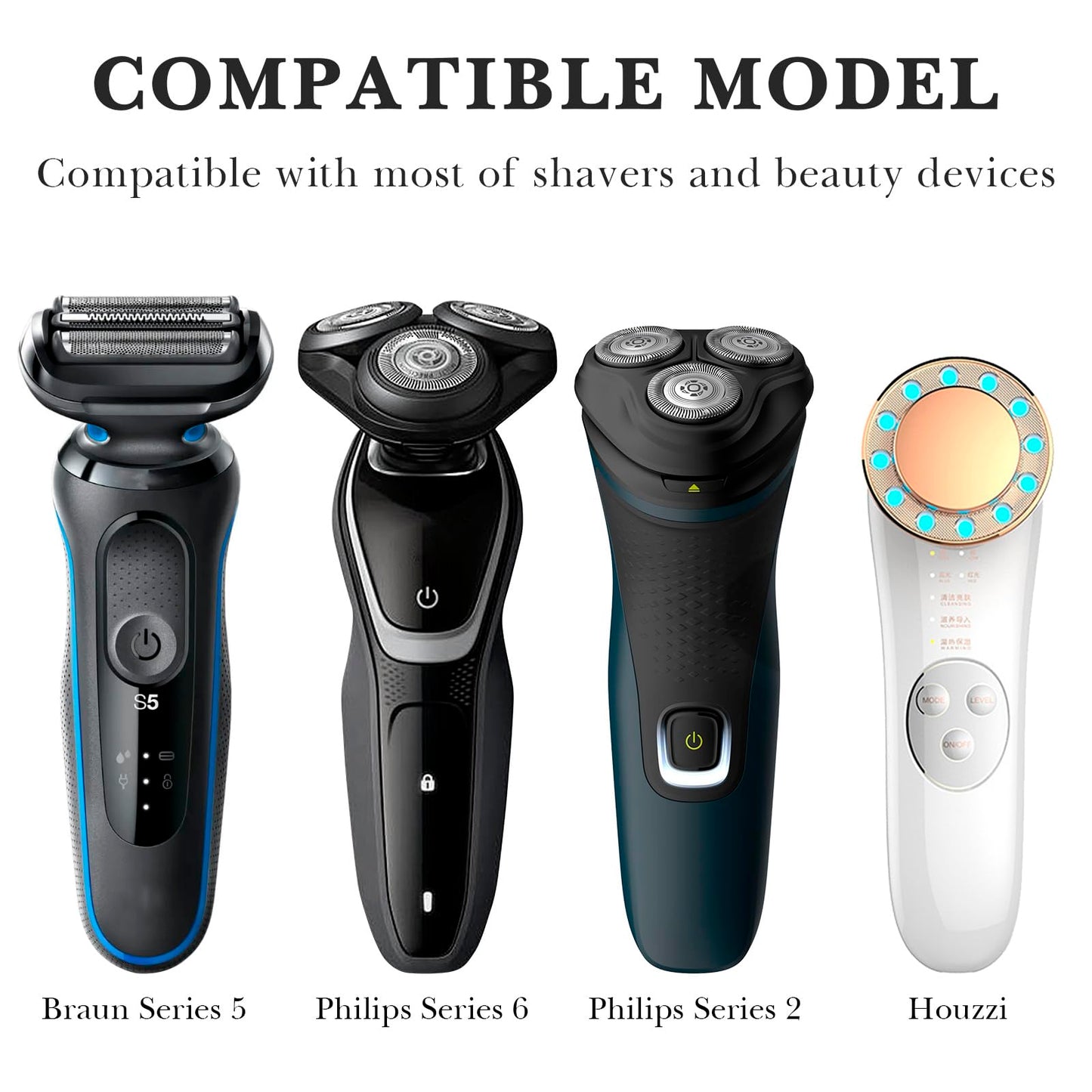 Linkidea Shower Wall Mount Electric Razor Holder, Organizer with Self-Adhesive Wood Backing, Shaver Stand Compatible with Philips Norelco 2, 5, 6 Beauty and Personal Care Linkidea