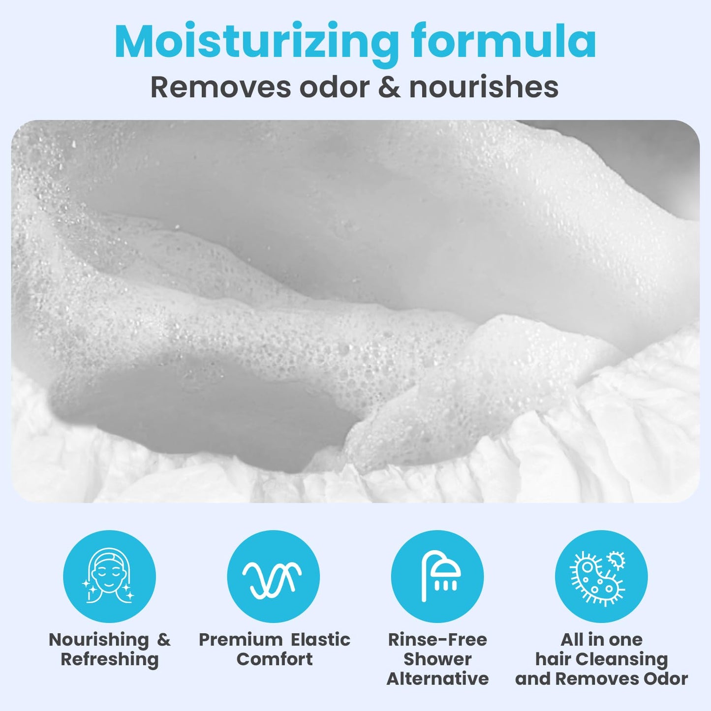 Drench No Water Hair Washing Cap - Waterless Shower Caps with Shampoo and Conditioner - Disposable Rinse Free Wash Aids - Ideal for Elderly Beauty and Personal Care Drench! Medical