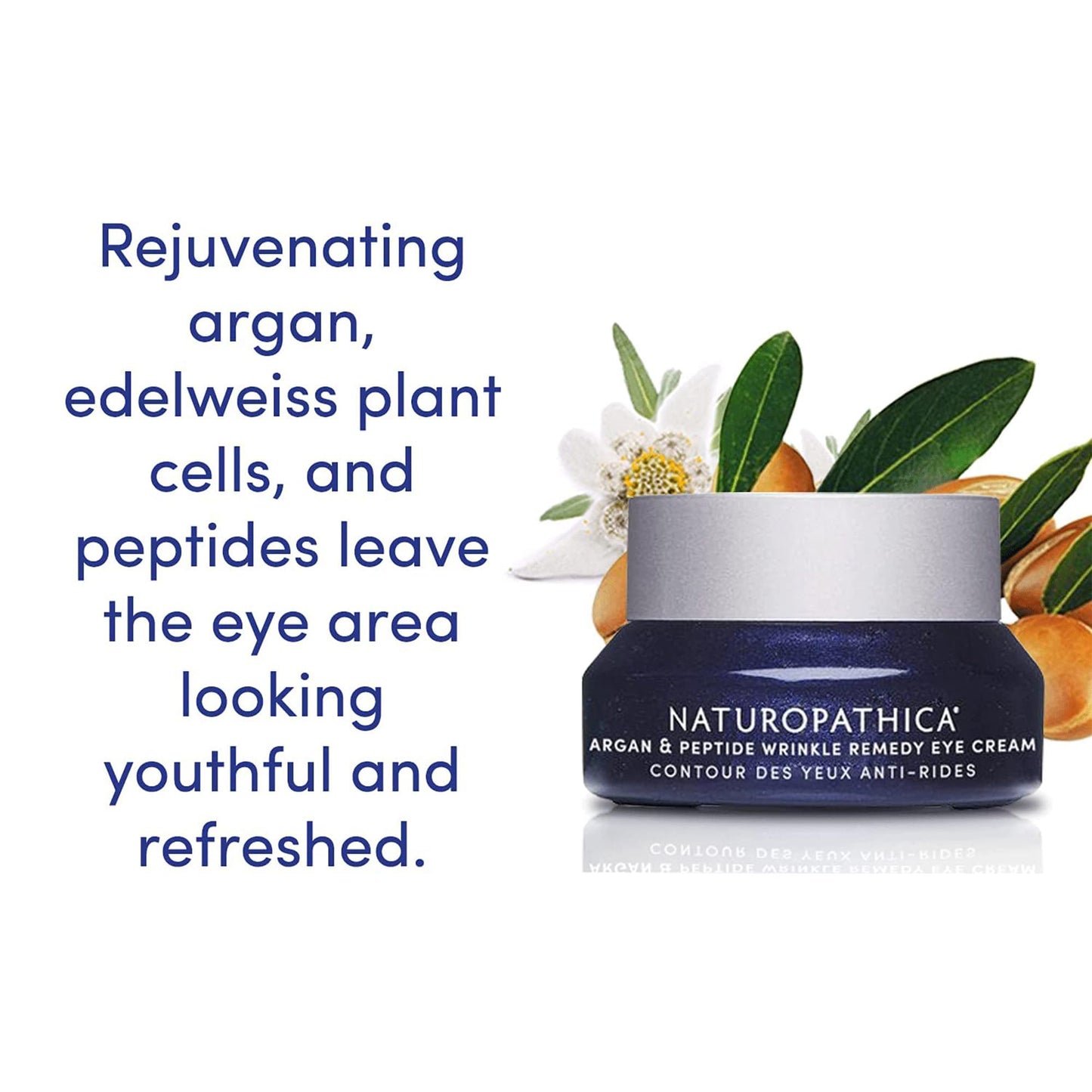 Naturopathica Argan & Peptide Wrinkle Remedy Eye Cream, Daily Under Eye Cream to Help Reduce Puffy Eyes and Hydrate Skin, Firming Eye Cream to Help Beauty and Personal Care Naturopathica
