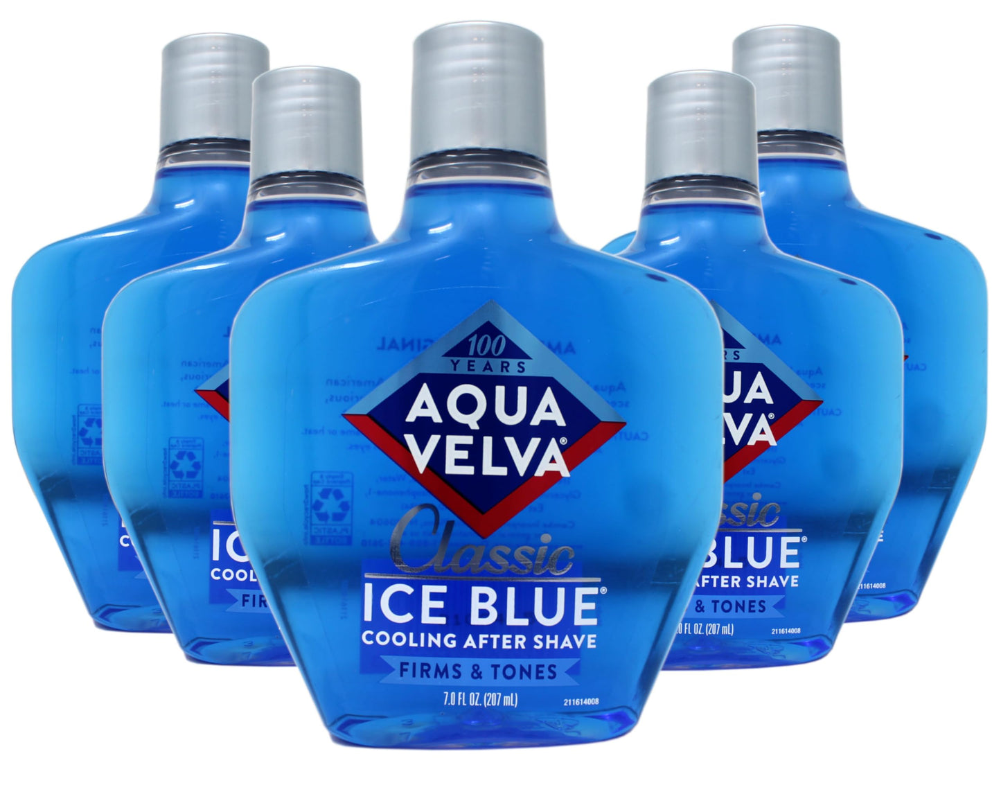 Aqua Velva Cooling After Shave, Firms & Tones, Classic Ice Blue, 7 FL OZ - 5 Pack Beauty and Personal Care Aqua Velva