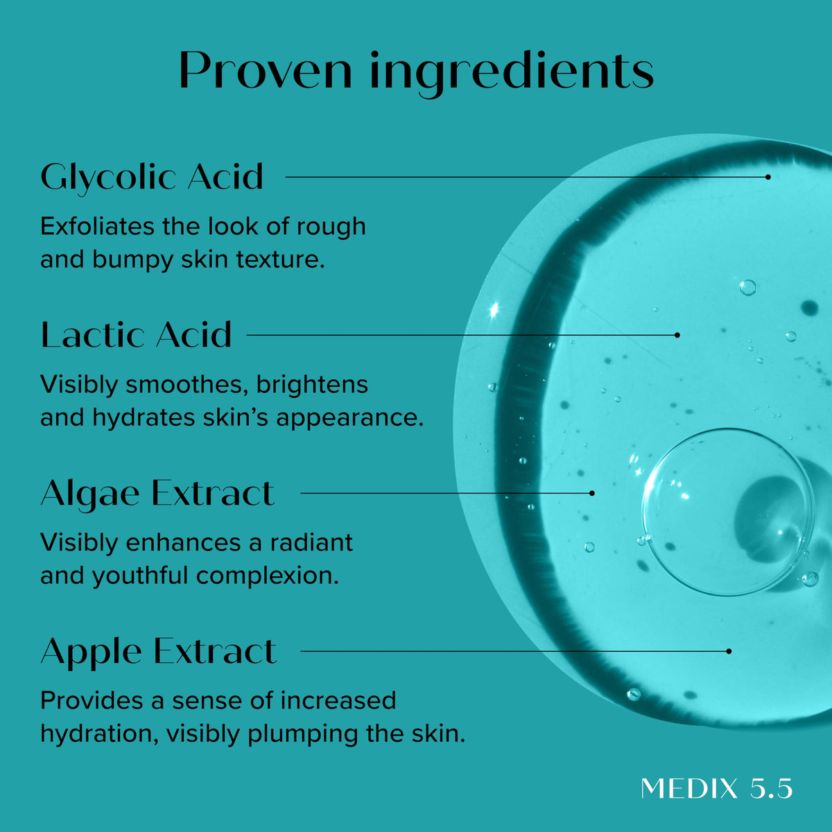 Medix 5.5 20% Glycolic Acid Booster + Exfoliating Body Wash Cleanser Skin Care 2 Piece Set | AHA Exfoliant Cleanser+ Body Serum Beauty & Personal Care Medix 5.5