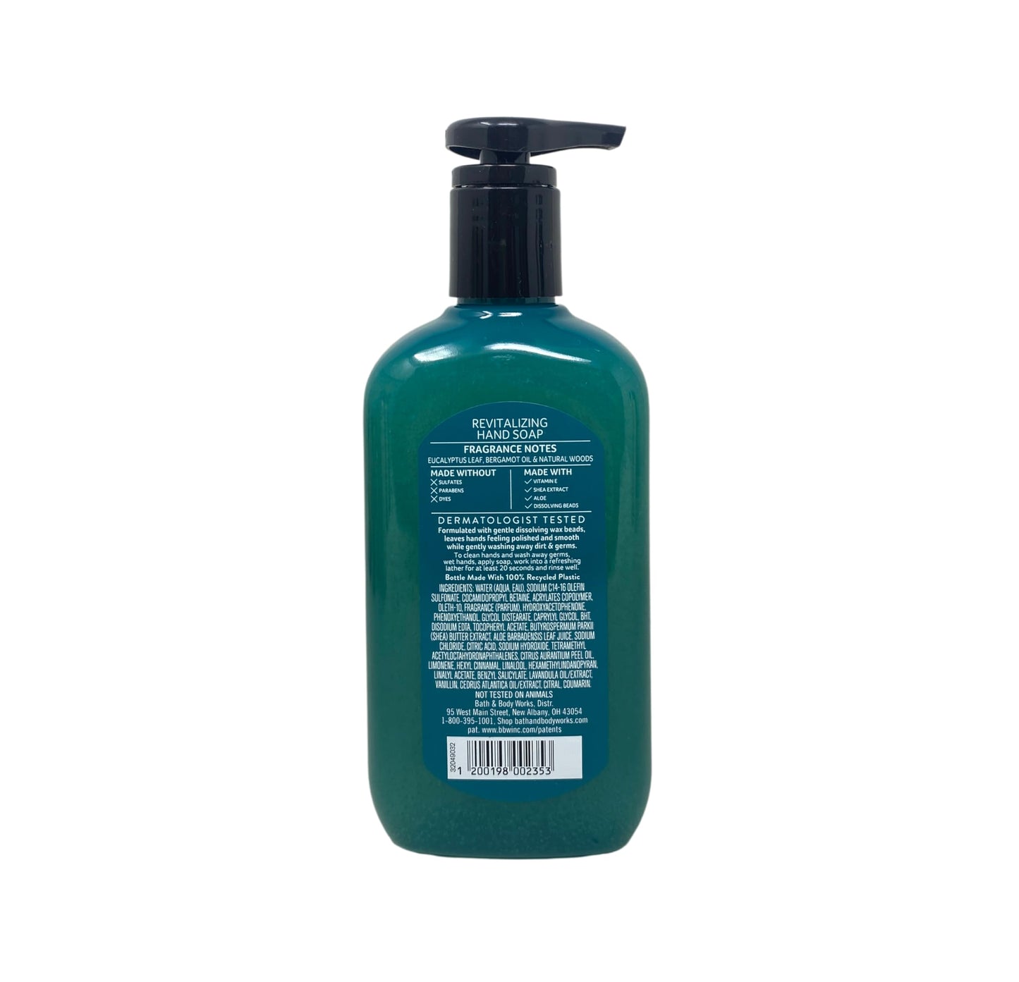 Bath & Body Works Eucalyptus & Bergamot 3 Revitalizing Gel Hand Soap with an Aloe Vera Sample Soap Beauty & Personal Care Bath & Body Works