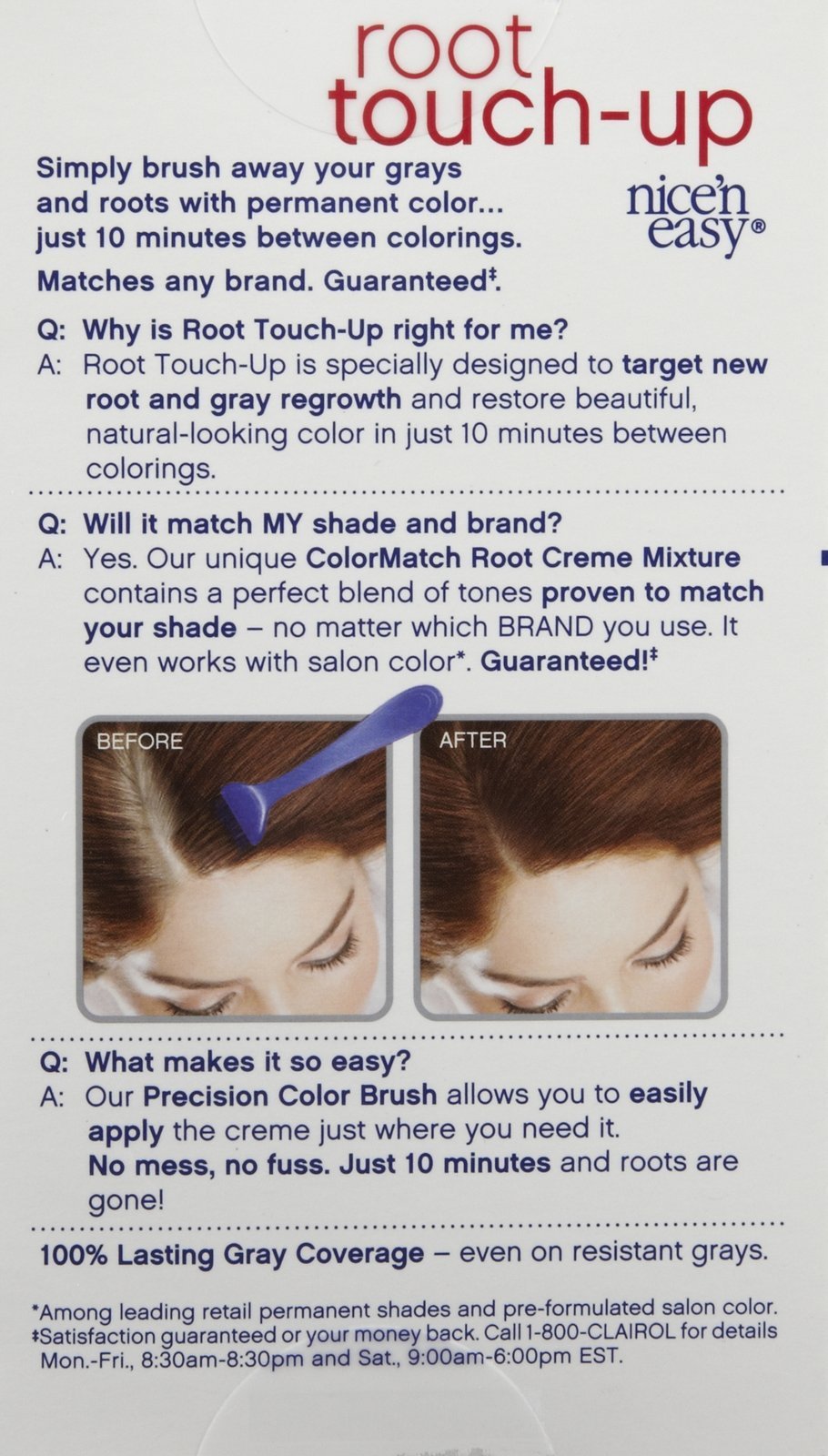 Clairol Nice N Easy Root Touch-Up, Hair Color, Light Auburn #6R - Kit Beauty & Personal Care Clairol