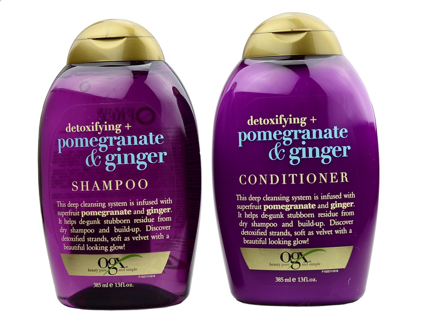 OGX Detoxifying + Pomegranate & Ginger Shampoo 13 Oz and Conditioner 13 Oz Set Beauty & Personal Care OGX