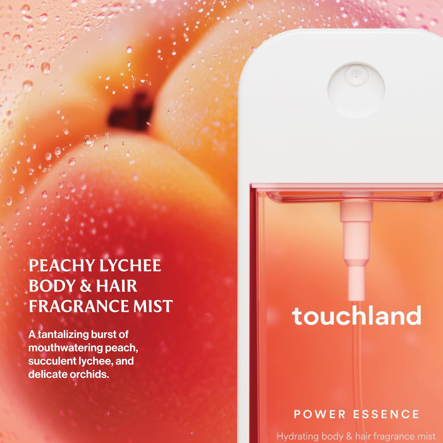 Touchland Body & Hair Fragrance Mist, 2 FL OZ - Peachy Lychee Beauty & Personal Care Touchland
