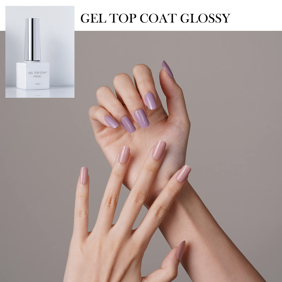 DANNI & TONI 8ml Glossy Gel Top Coat for Nail Polish Gel Nail Strips High Shine Long Lasting (UV Light Required) Beauty & Personal Care DANNI & TONI