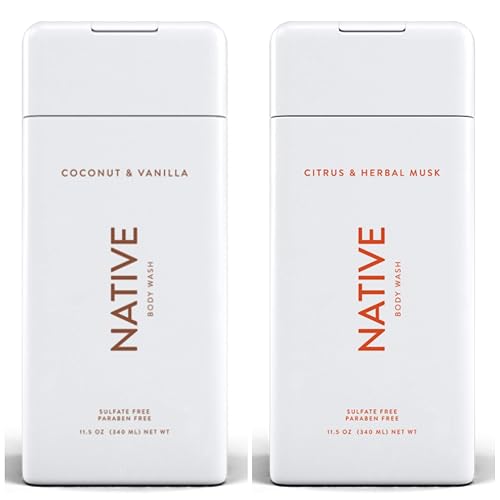 Birsppy Native Body Wash Bundle - Coconut and Vanilla & Citrus and Herbal Musk - 11.5 oz (340ml) Each Beauty & Personal Care unp