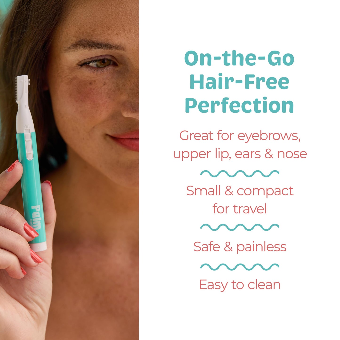PalmPerfect Personal Hair Trimmer - Painless Precision Shaver for Eyebrows Beauty and Personal Care palmperfect