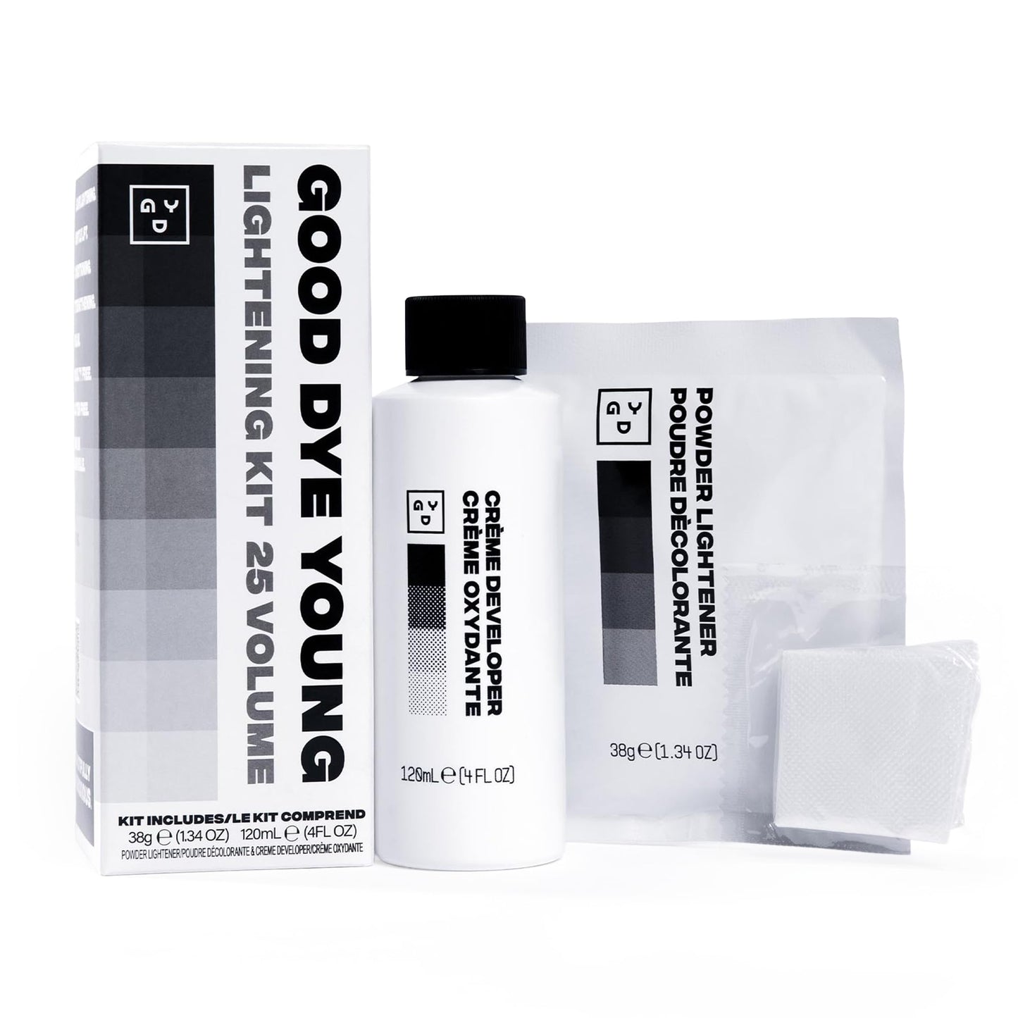 Good Dye Young Hair Lightener Kit with Dust Free Powder Lightener and 25 Volume Developer - Moisturizing Bleaching Kit - Vegan Hair Bleach (4 oz.) Beauty & Personal Care Good Dye Young