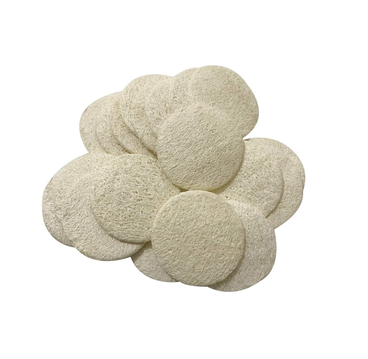 Facial Loofah Pads, 2.36 inches Round Complexion Natural Loofah Facial Discs Exfoliating Facial Loofah Skin Scrub Pack of 20 Beauty & Personal Care KEWLYSEU
