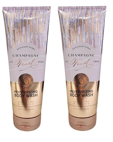 Bath and Body Works Moisturizing Body Wash 10 oz each - Pack of 2 (Champagne Toast) Beauty & Personal Care Bath & Body Works