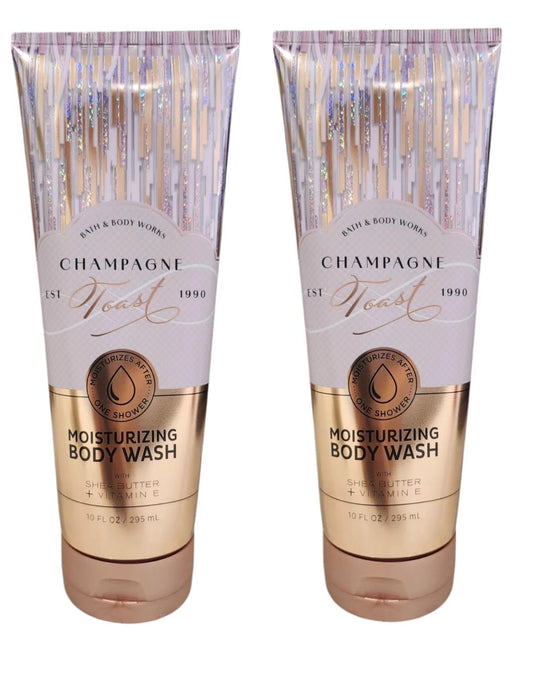 Bath and Body Works Moisturizing Body Wash 10 oz each - Pack of 2 (Champagne Toast) Beauty & Personal Care Bath & Body Works