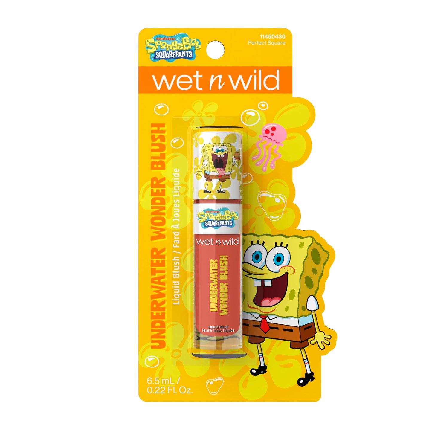 wet n wild SpongeBob Underwater Wonder Liquid Blush, Buildable Shimmery Gel Formula with Seamless Blend & Matte Finish - Perfect Square Beauty & Personal Care wet n wild
