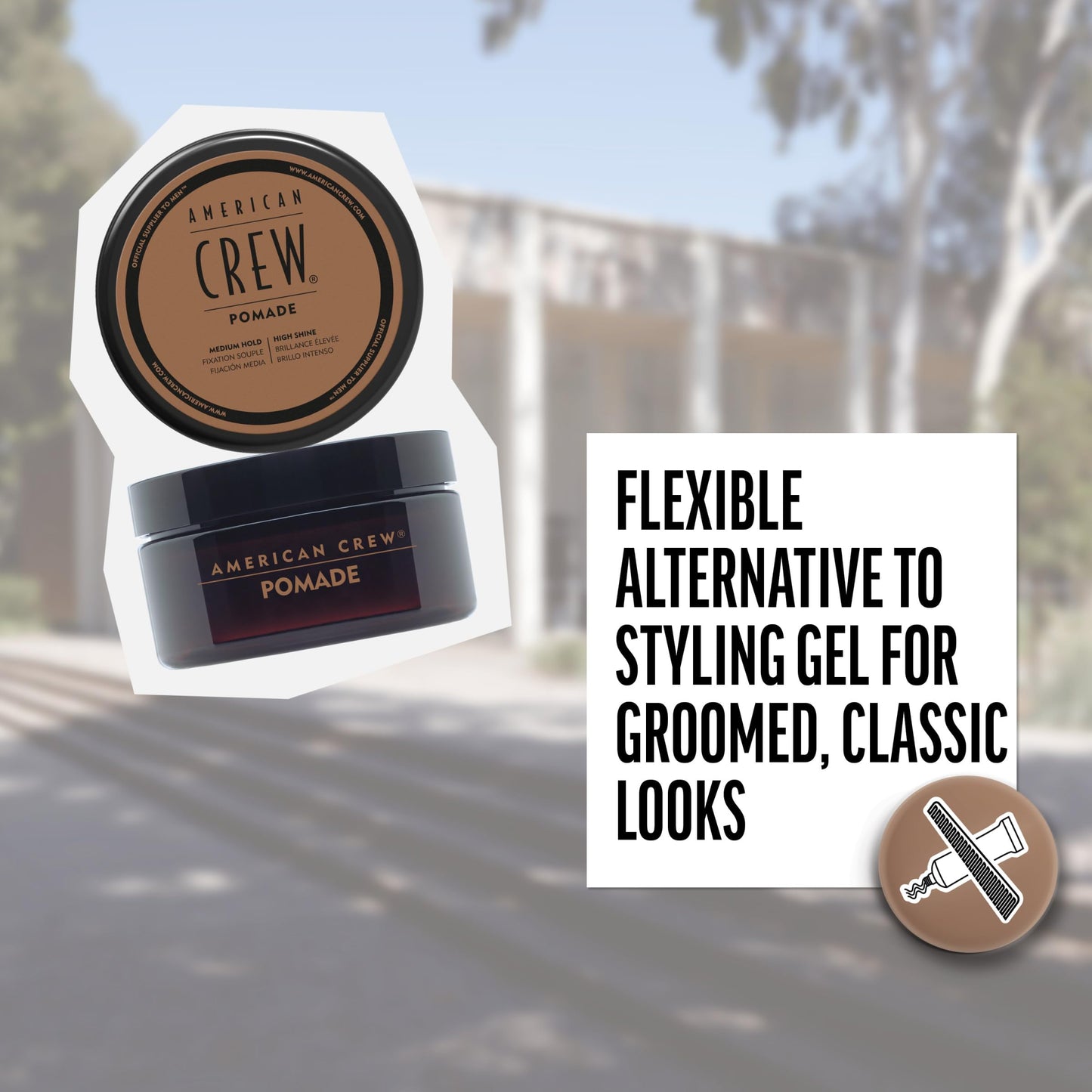 American Crew Men's Hair Pomade, Like Hair Gel with Medium Hold & High Shine, Travel Size, Stocking Stuffer for Him, 1.7 oz Beauty & Personal Care AMERICAN CREW