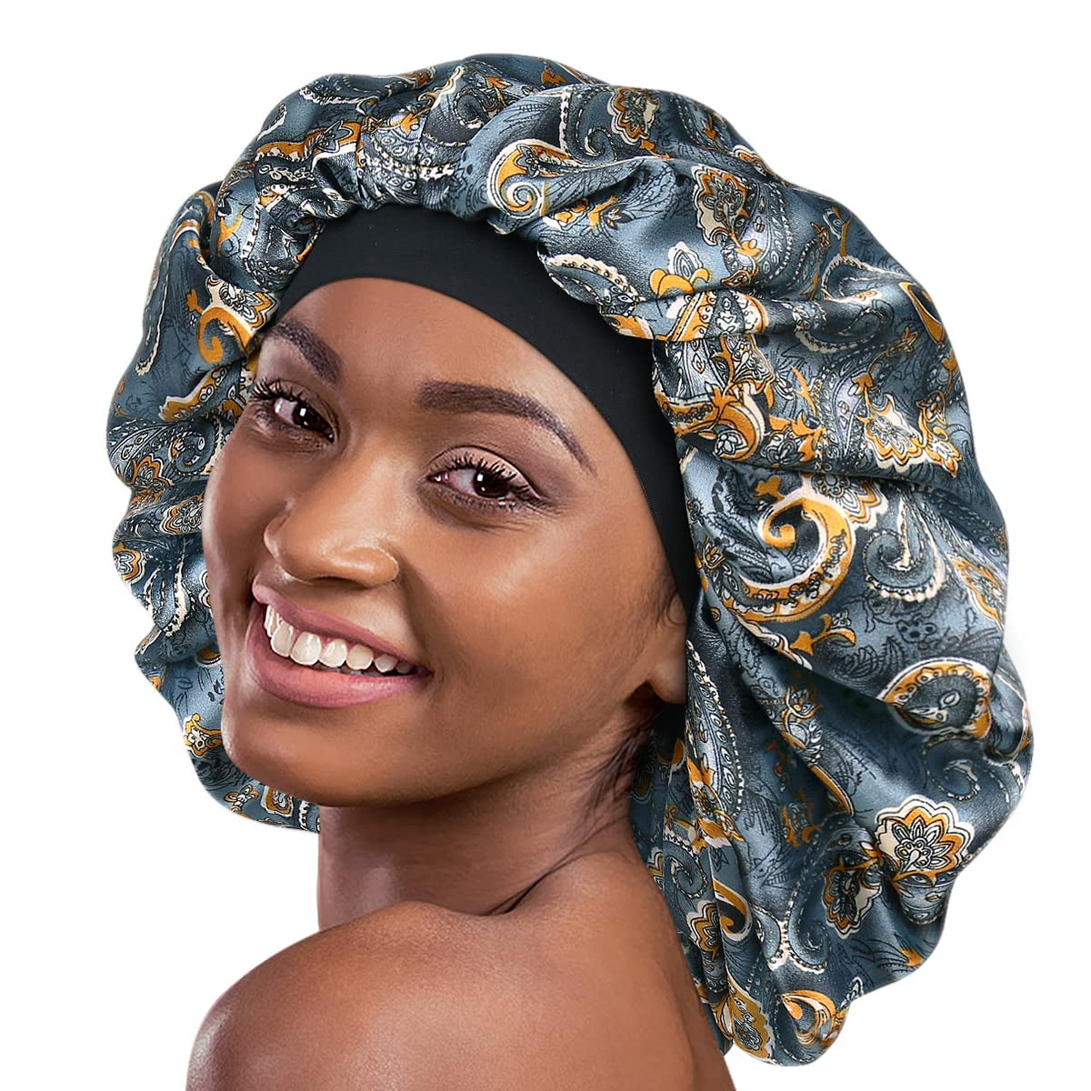Alnorm Extra Large Sleep Cap for Curly Hair Sleep Gift Beauty and Personal Care Alnorm