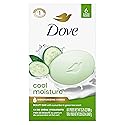Dove Beauty Bar Soap Cool Moisture Cucumber & Green Tea Scent, 6 Bars for Refreshed Skin, Leaves Skin Refreshed 3.75 oz Beauty & Personal Care Dove