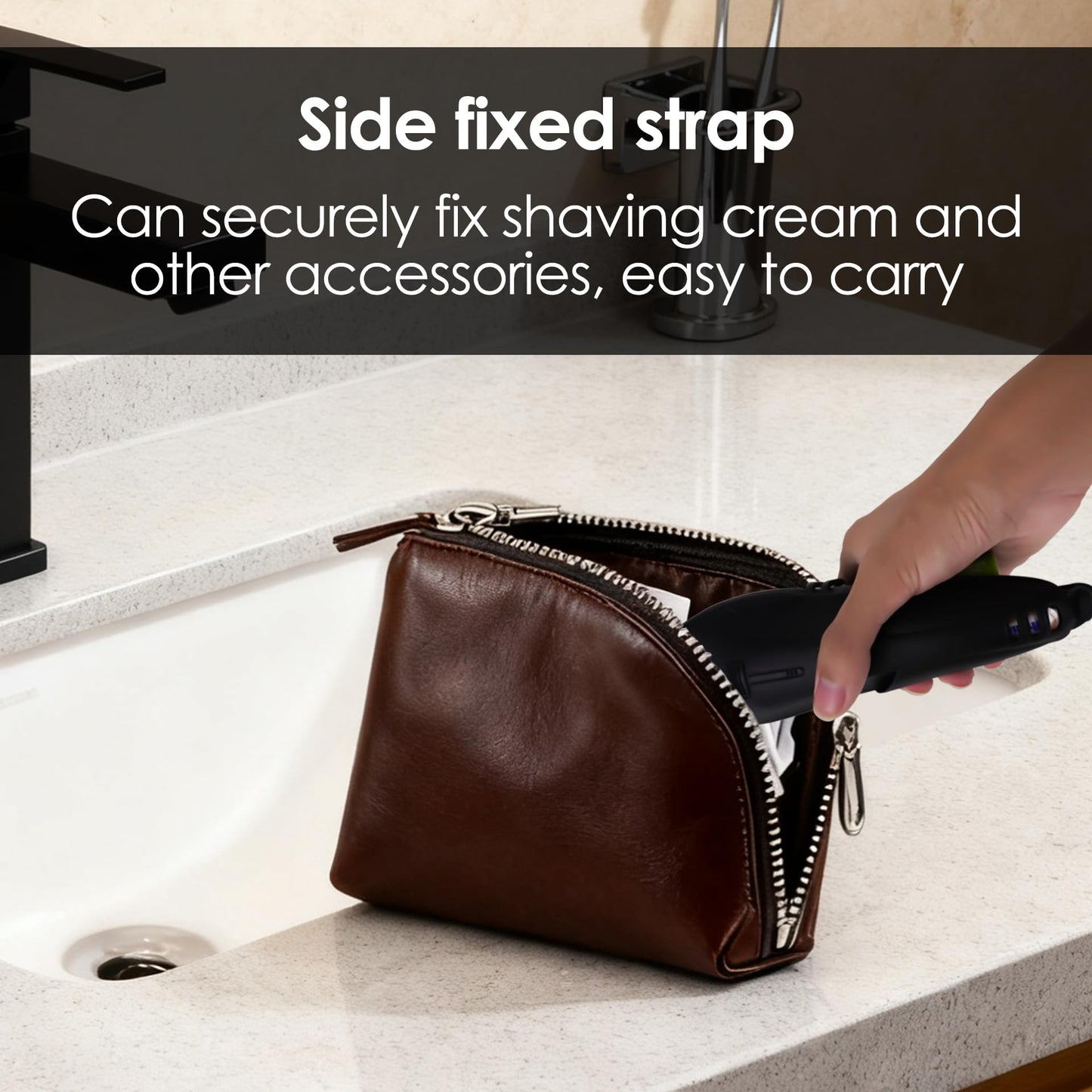 Linkidea Travel Razor Case, Silicone Razor Cover with Strap & 2oz Shaving Cream Holder, Portable Razor Organizer for Men, Fits Most Cartridge Razors Beauty and Personal Care Linkidea