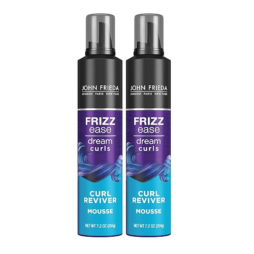 John Frieda Anti Frizz, Frizz Ease Dream Curls Curl Reviver Mousse, Enhances and Moisturizes Natural Curles, Creates a Soft Flexible Hold for Curly or Beauty & Personal Care John Frieda