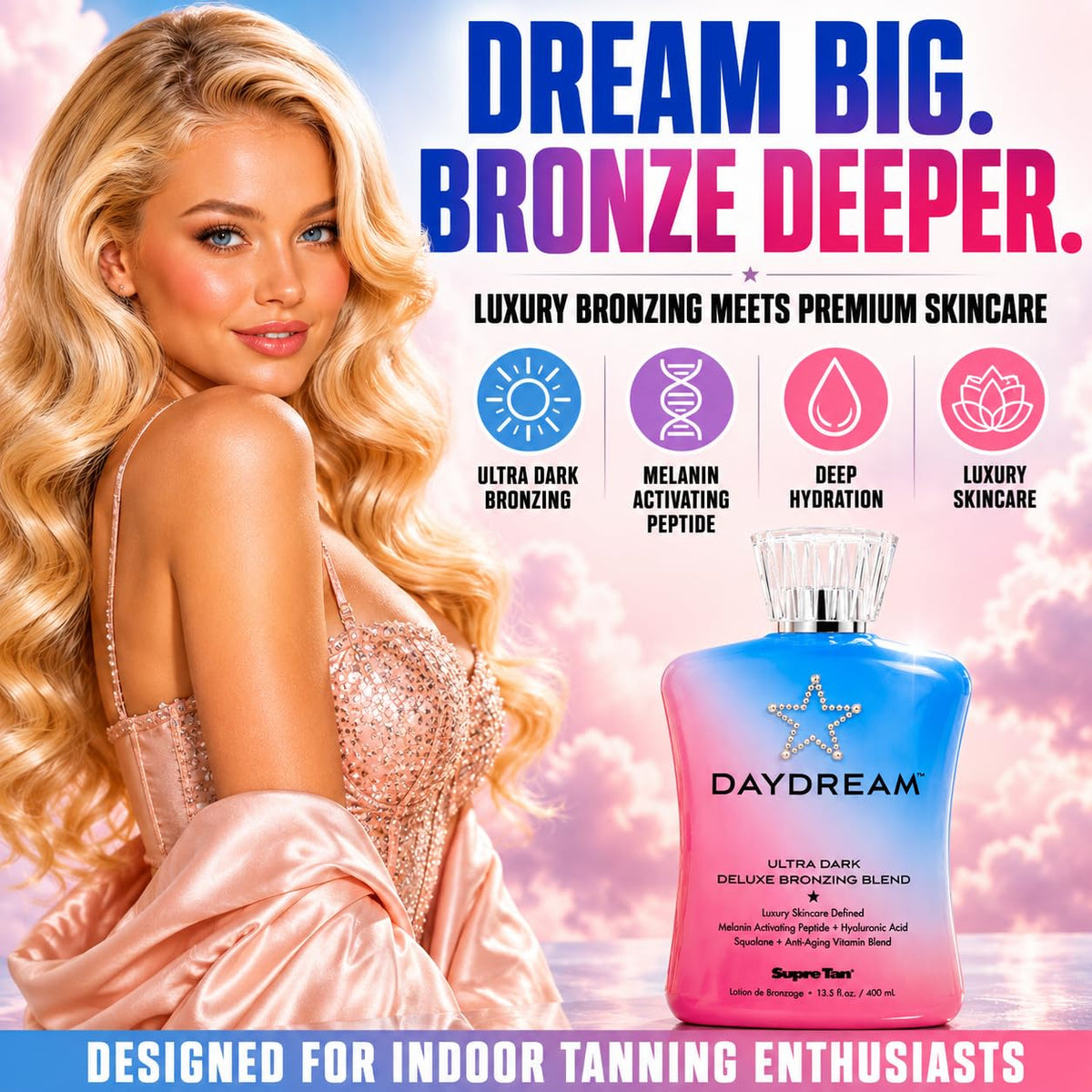 Daydream Ultra Dark Deluxe Bronzing Blend w/Cosmetic Natural Bronzers 13.5oz