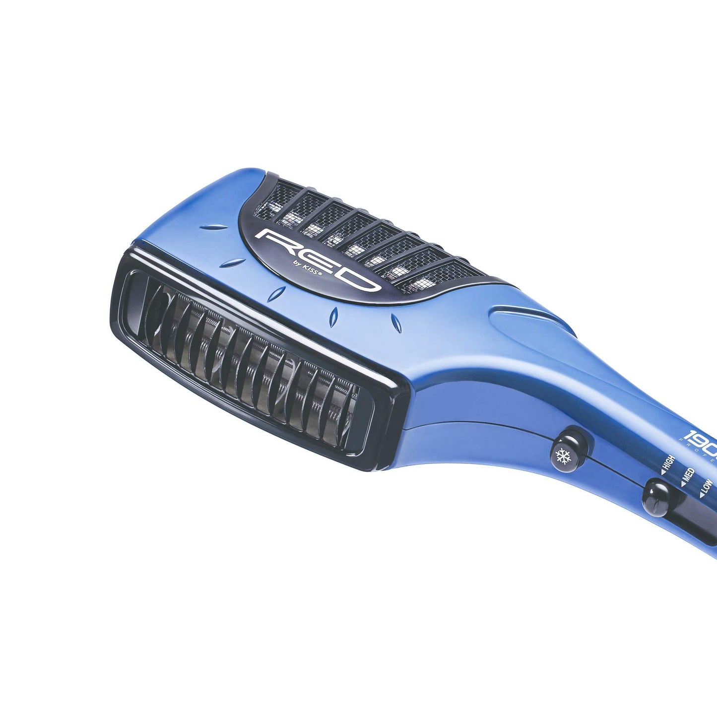 RED by KISS 1900 Ceramic Hair Styler with Detangler Pik, Professional Quick Blow Dry Comb, 3 Heat/Speed Settings, Cool Shot Button, Ideal for Curling Beauty & Personal Care Red by Kiss