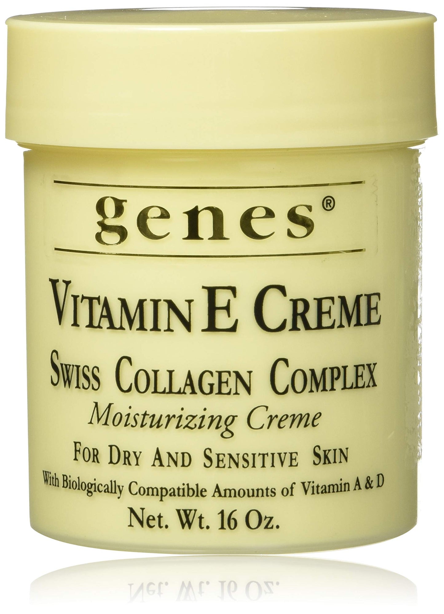 Genes Vitamin E Creme Swiss Collagen Complex Moisturizing Creme for Dry and Sensitive Skin 16 oz Beauty & Personal Care Genes