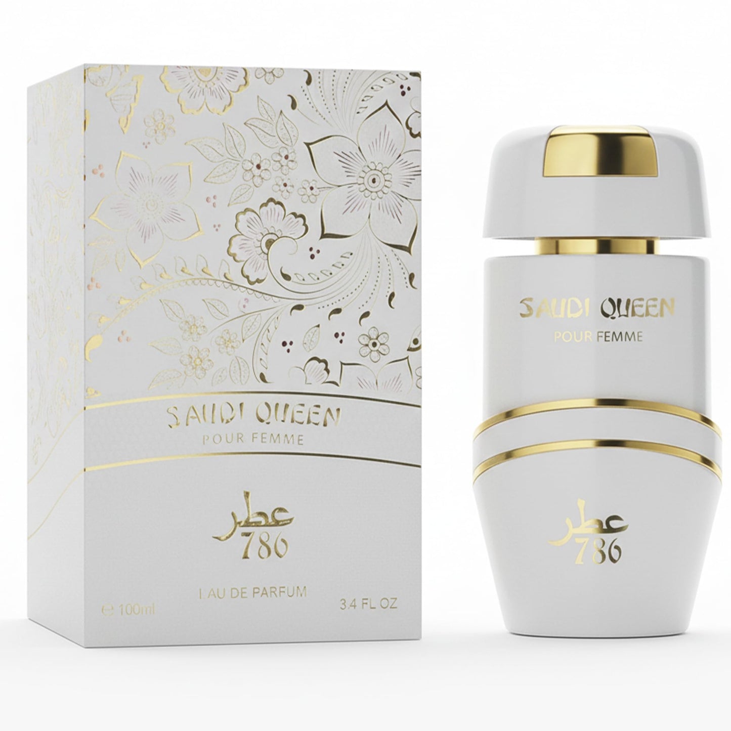 Jo Milano Saudi Queen Eau De Parfum Spray | 3.4 oz (100ml) | Fruity, Sweet, Oud, Musk, Patchouli, Vanilla Scent | Long Lasting Fragrance for Women Beauty & Personal Care Jo Milano