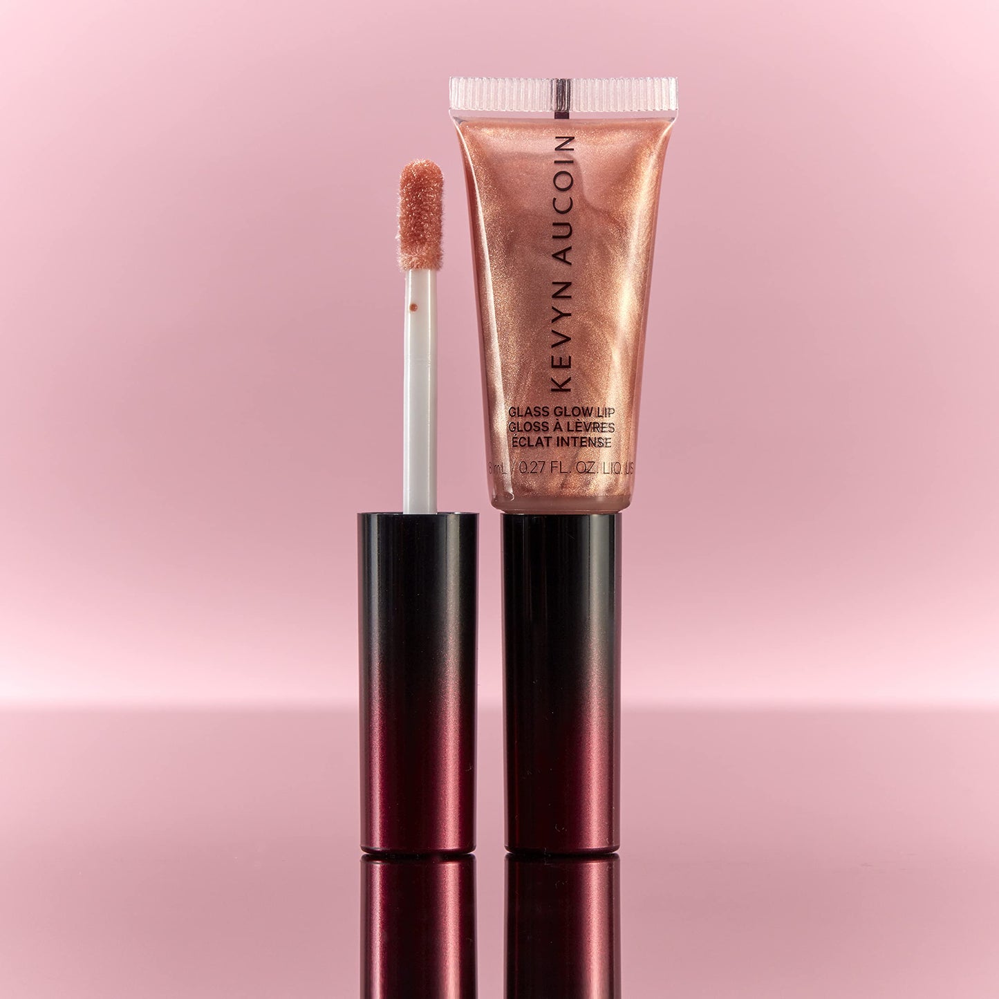 Kevyn Aucoin Glass Glow Lip, Prism Rose: Multi-purpose lip gloss highlighter. 3D reflective glaze, comfortable wearing, non-sticky. Moisturize, Beauty & Personal Care Kevyn Aucoin